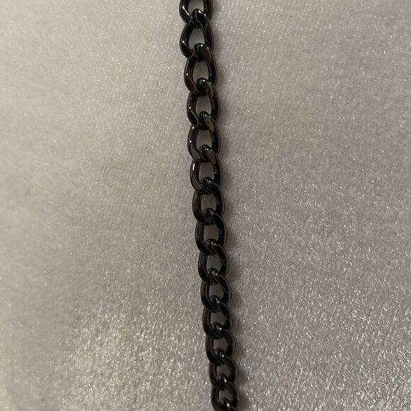 Unbranded 50" Attachable Long Wallet Crossbody Chain Gunmetal Silver Link New - Picture 4 of 6